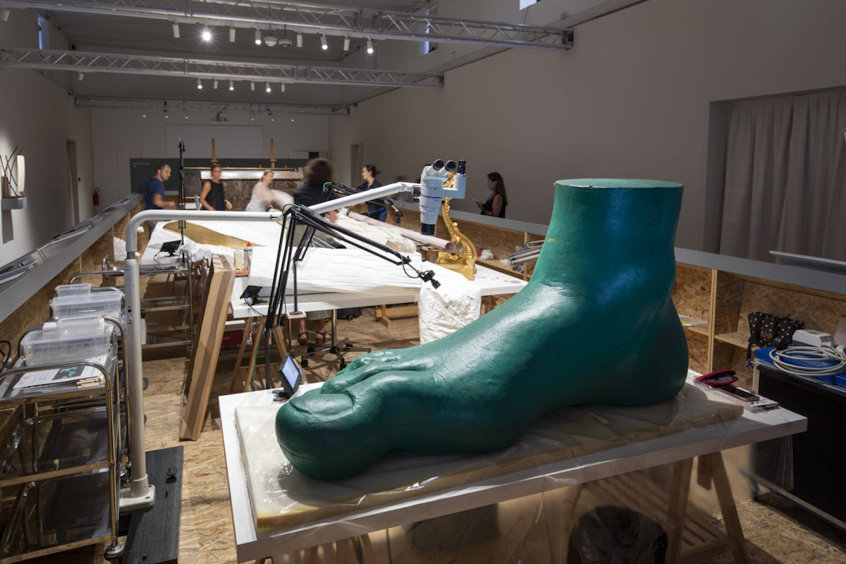 Restoring Arts Masters. In the foreground restoration of a work by Gaetano Pesce made from 1975 to 2005.
