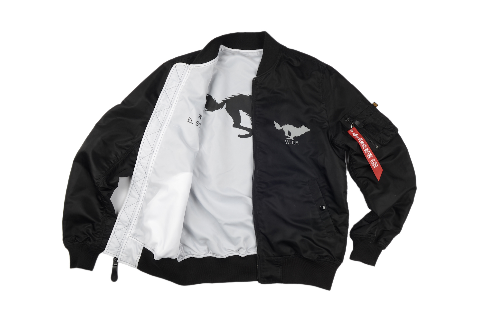 ALPHA WOLF: EL SOLITARIO MA-1 BOMBER JACKET X ALPHA INDUSTRIES - El  Solitario